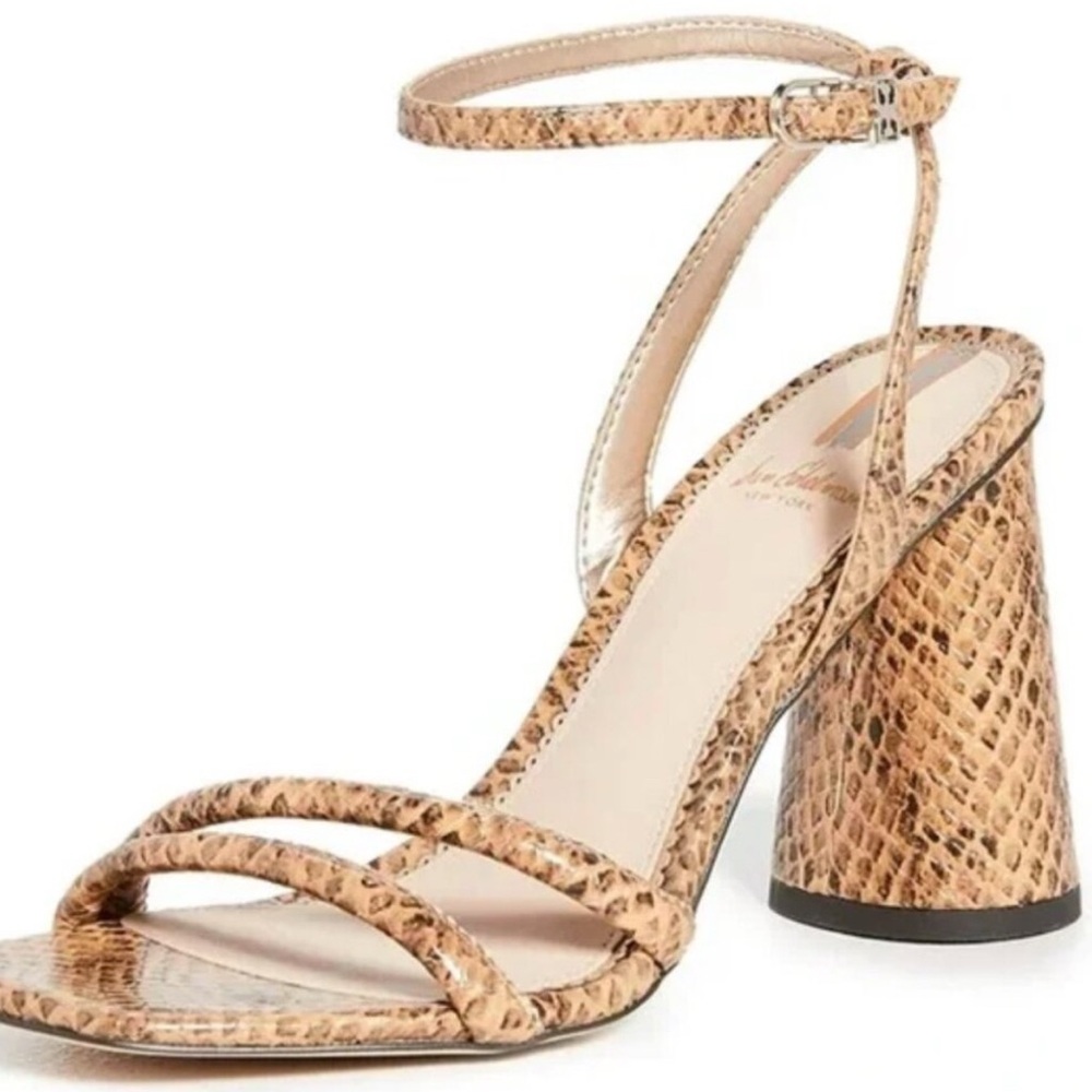 Sam Edelman Tan Chunky Heel Strappy Sandals
